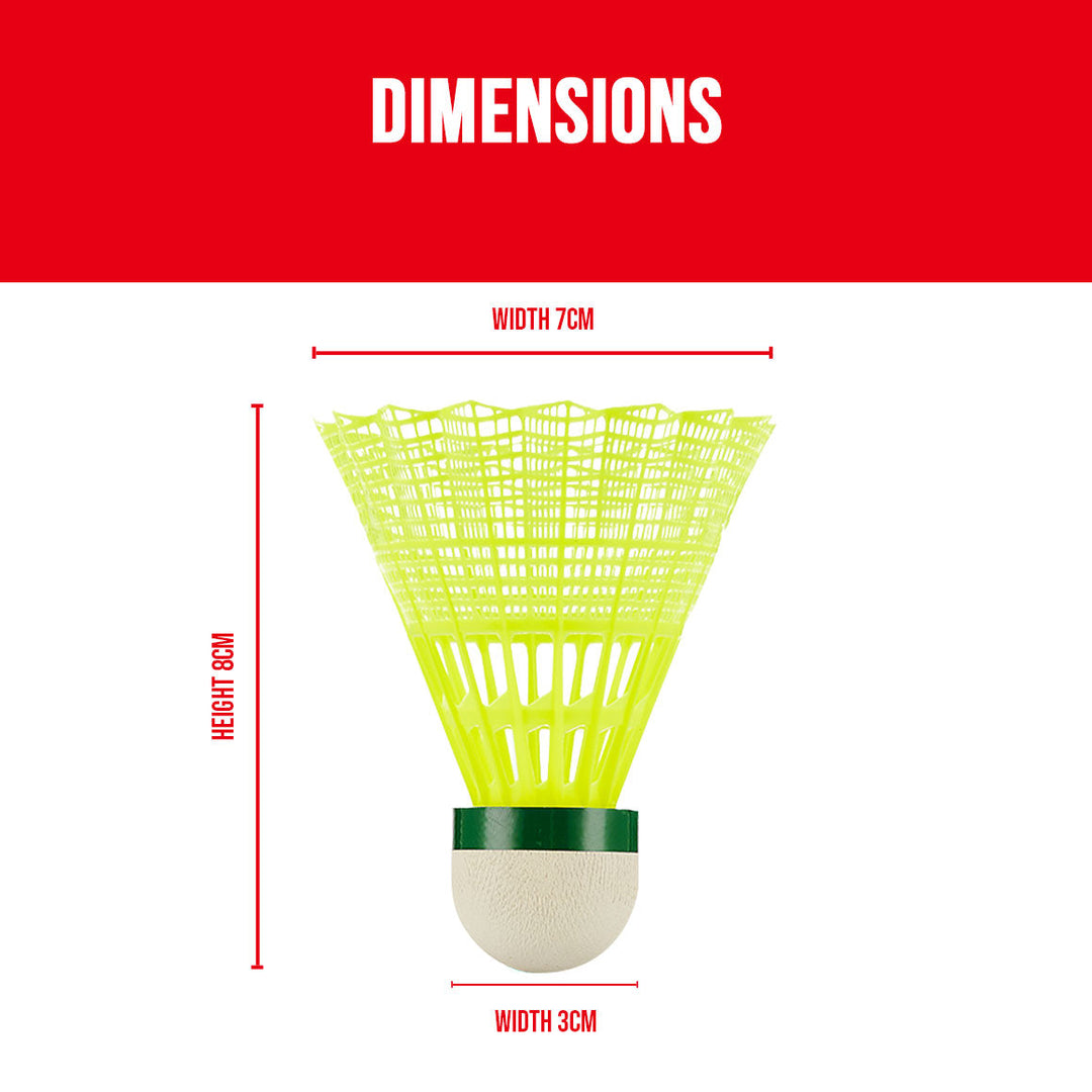 Kawasaki King N350S Nylon Badminton Shuttlecock,Slow Speed (6 Pieces)