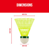 Kawasaki King N350S Nylon Badminton Shuttlecock,Slow Speed (6 Pieces)