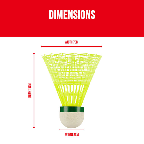 Kawasaki King N350S Nylon Badminton Shuttlecock,Slow Speed (6 Pieces)