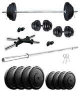 Kore 10-100 kg Home Gym Set with One 4 Ft Plain and One Pair Dumbbell Rods (COMBO9-WB-WA)
