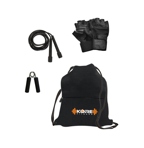 Kore 10-100 kg Home Gym Set with One 4 Ft Plain and One Pair Dumbbell Rods with Gym Accessories (COM | Kushal Rubber Industri