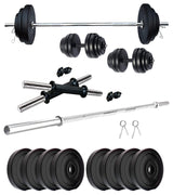 Kore PVC 10-100 kg Home Gym Set with One 4 Ft Plain and One Pair Dumbbell Rods (PVC-COMBO9-WB-WA)