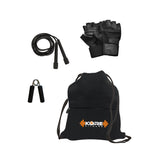 Kore PVC 10-50 kg Home Gym Set with One 3 Ft Curl and One Pair Dumbbell Rods with Gym Accessories (PVC-COMBO3)