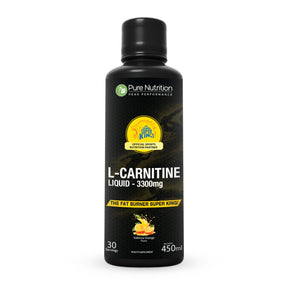 L-Carnitine Liquid 3300mg – Fat Metabolism, Energy & Weight Support | 450ml - Nutrition by Pure Nutrition