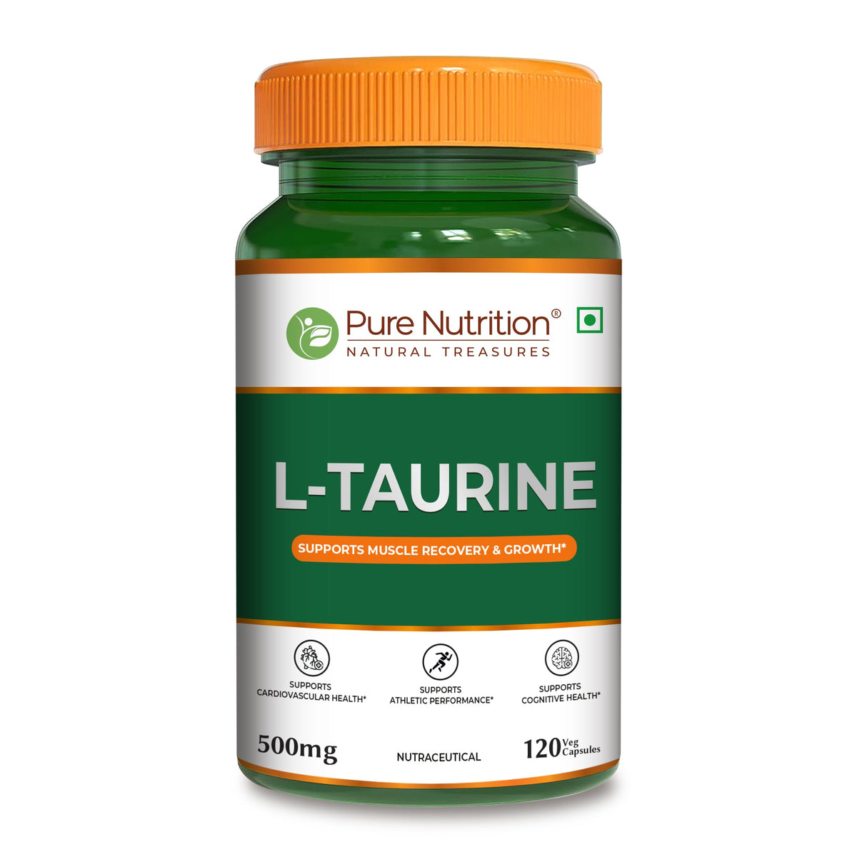 L-Taurine 500mg Veg Capsules  Hydration, Muscle Support & Energy - Nutrition by Pure Nutrition