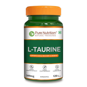 L-Taurine 500mg Veg Capsules  Hydration, Muscle Support & Energy - Nutrition by Pure Nutrition