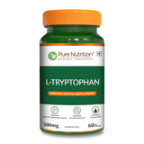 L-Tryptophan 500mg Veg Capsules  Mood Balance, Sleep & Wellness - Nutrition by Pure Nutrition