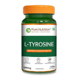L-Tyrosine 500mg | Amino Acid Supplement for Focus, Mood & Stress Support | 120 Tablets - Nutrition by Pure Nutrition