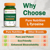 L-Tyrosine 500mg Veg Capsules Focus, Mood & Stress Management