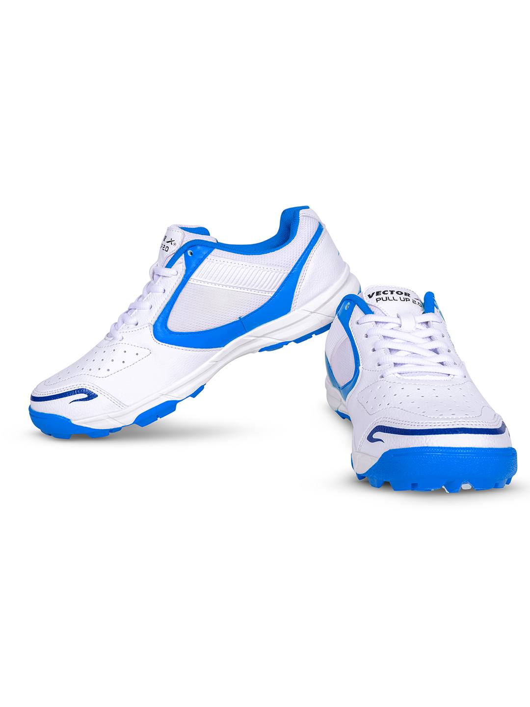 Vector X Pull up Cricket Sports Outdoor Shoes Synthetic Leather Upper/PVC Sole Studs for Men Velcro & Lace up|Lightweight & Durable Footwear|Ideal for Turf, Ground & Hard Surfaces