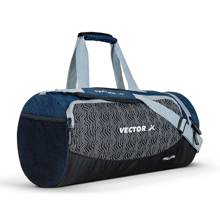 Vector X Miller Gym Bag for Women & Men, Sports Travel Duffel Bag Workout Bag Unisex | Water Resistant | Adjustable Shoulder Strap | Fitness Workout Carry Bag with Multiple Pockets