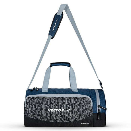 Vector X Miller Gym Bag for Women & Men, Sports Travel Duffel Bag Workout Bag Unisex | Water Resistant | Adjustable Shoulder Strap | Fitness Workout Carry Bag with Multiple Pockets