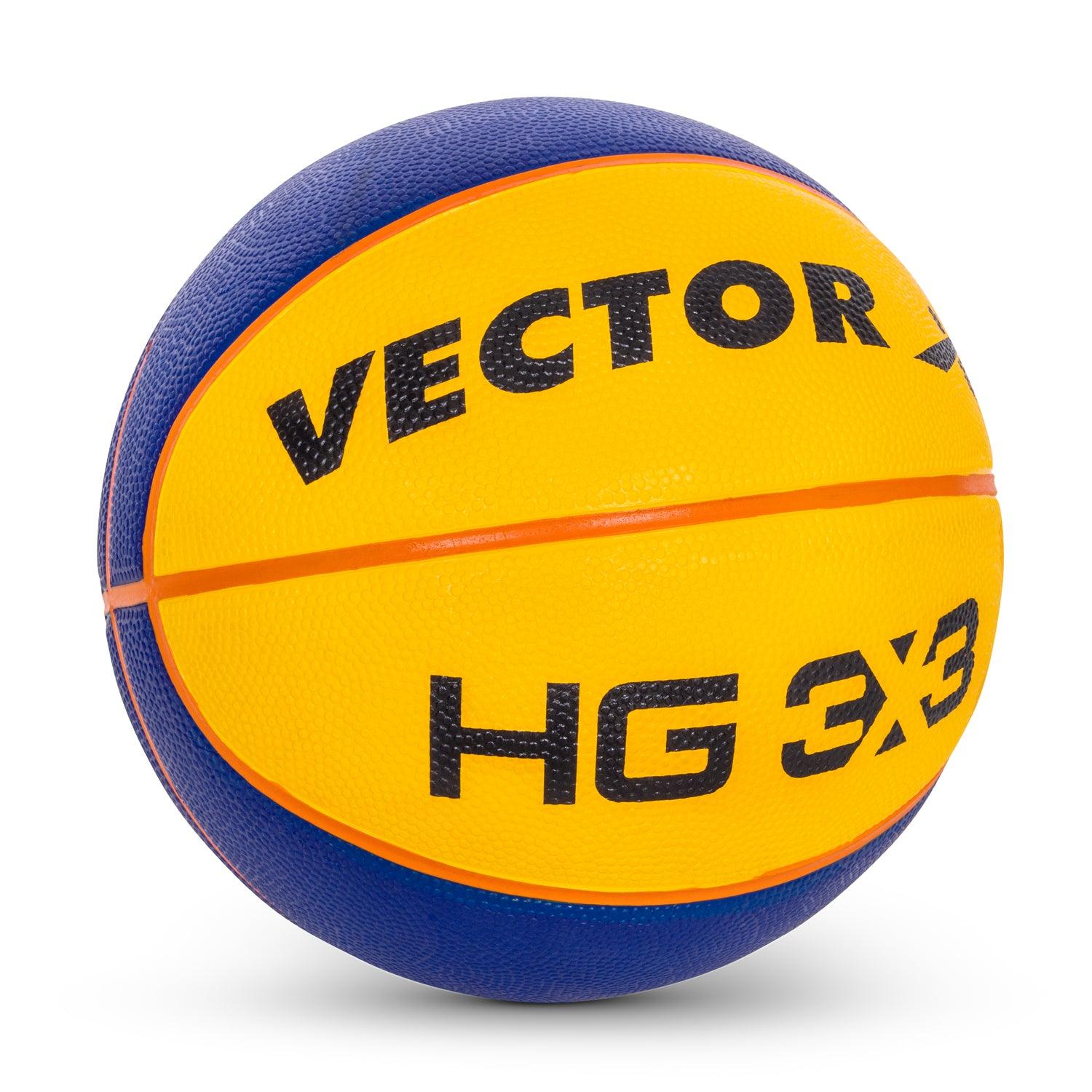 Vector X HG 3X3 Official Match Ball (Basketball Federation of India) Specialized Reinforced Rubber Basketball