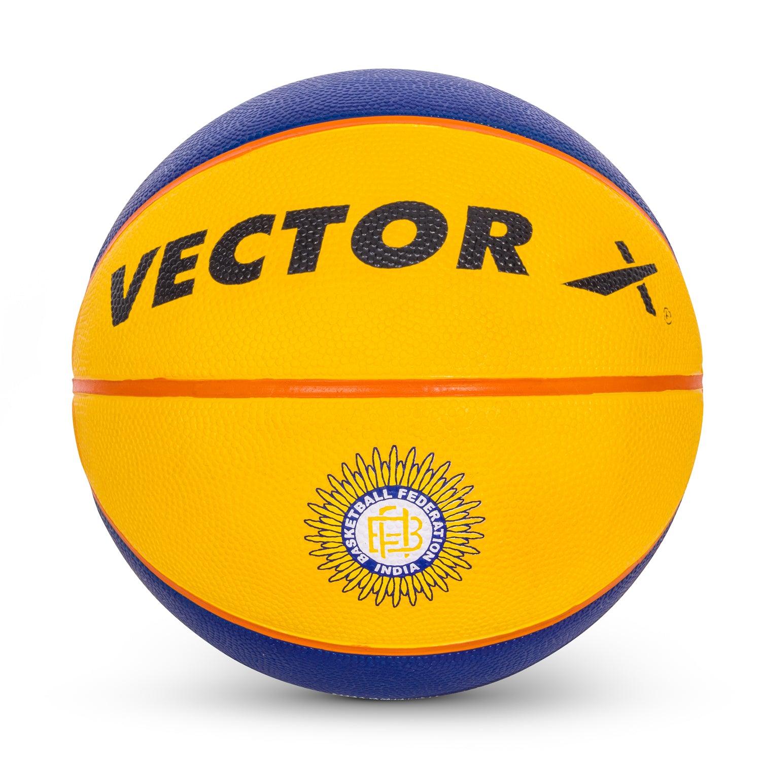 Vector X HG 3X3 Official Match Ball (Basketball Federation of India) Specialized Reinforced Rubber Basketball