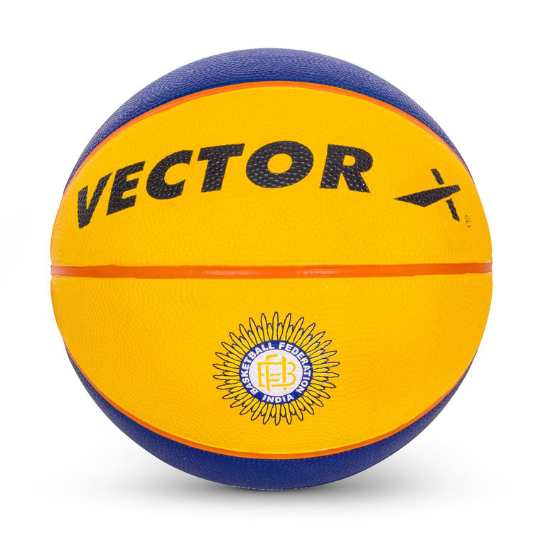 Vector X HG 3X3 Official Match Ball (Basketball Federation of India) Specialized Reinforced Rubber Basketball