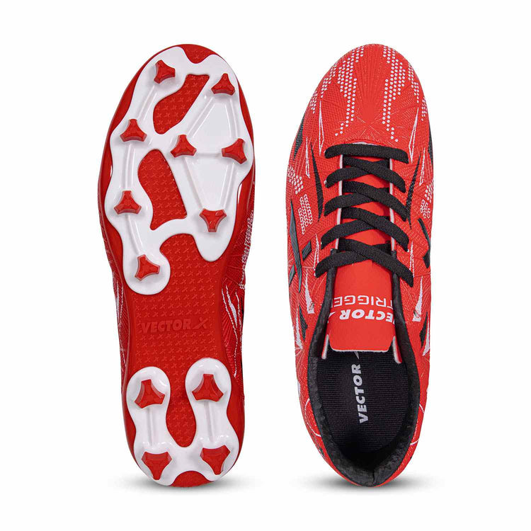 Vector X Trigger Football Shoe/Studs, Double Colored TPU Sole, Padded Footbed, Premoulded Heel Shoe for Men