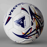 Vector X 32 Panel Maxter PU Hand Stitched Indoor/Outdoor Futsal Football with Low Bounce Bladder,Size 4, Suitable for Match and Training for Adut and Kids 10-14 Years