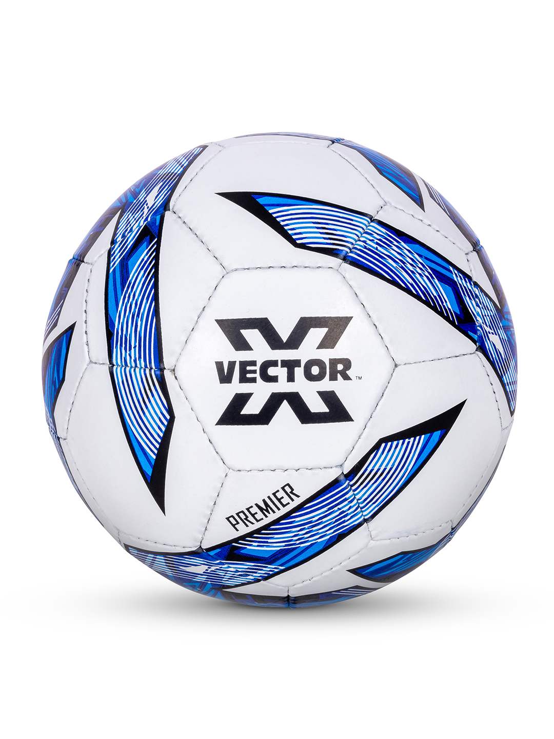 Vector X Premier Synthetic Rubberized Hand Stitched Indoor/Outdoor Water-Resistant Football with Latex Bladder, Suitable for Match and Training for Adults