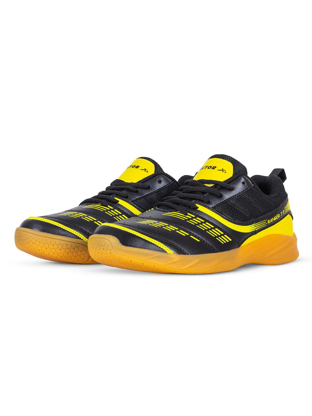 VECTOR X Ranger 7.0 Power Cushion Rubber Outsole Synthetic Mesh Badminton Shoes for Men Lightweight & Comfortable
