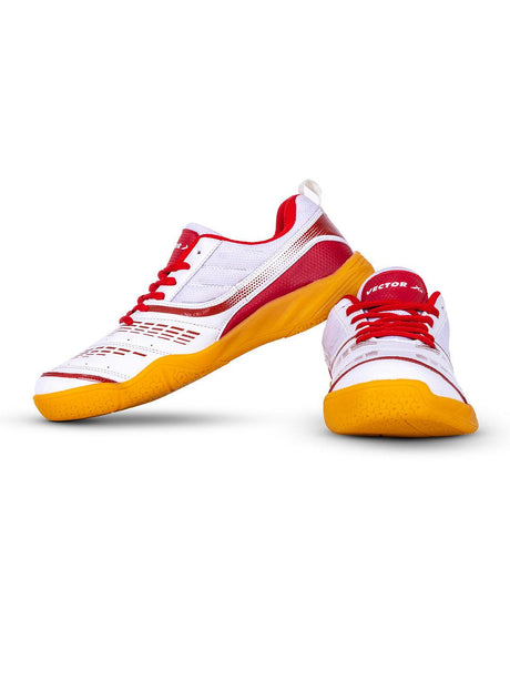 VECTOR X Ranger 7.0 Power Cushion Rubber Outsole Synthetic Mesh Badminton Shoes for Men Lightweight & Comfortable