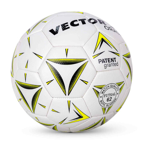 Vector X 32 Panel ORAGA Embossed PU Thermofused Indoor/Outdoor Futsal Football with Latyex Bladder Suitable for Match and Training for Adut and Kids 10-14 Years