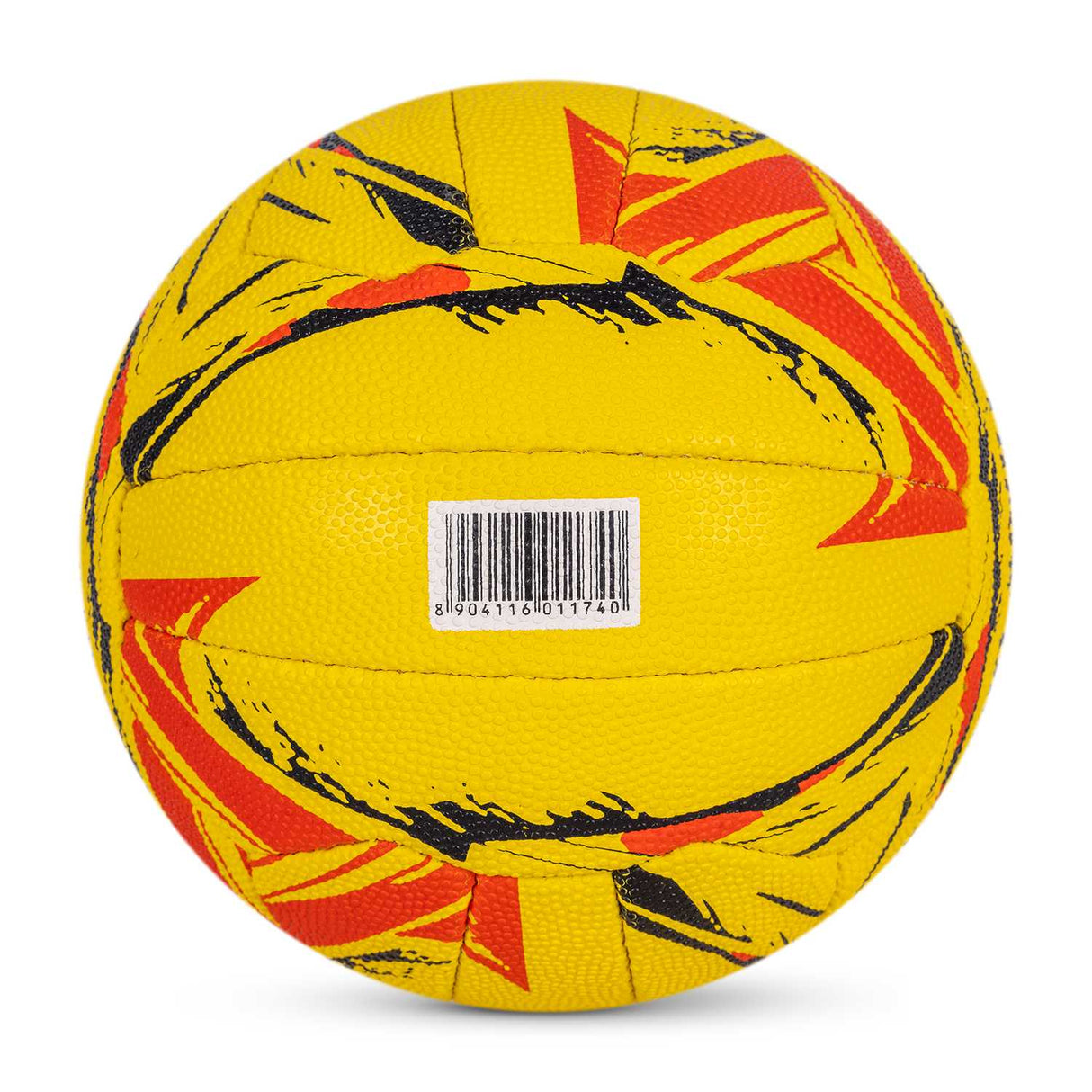 Vector X 18 Panels Rubberized High Grain Textured Surface Hand Stitched Throw Ball with Latex Bladder, Yellow-Red, Size 4, Suitable for Match and Training for Adut and Kids 10-14 Years