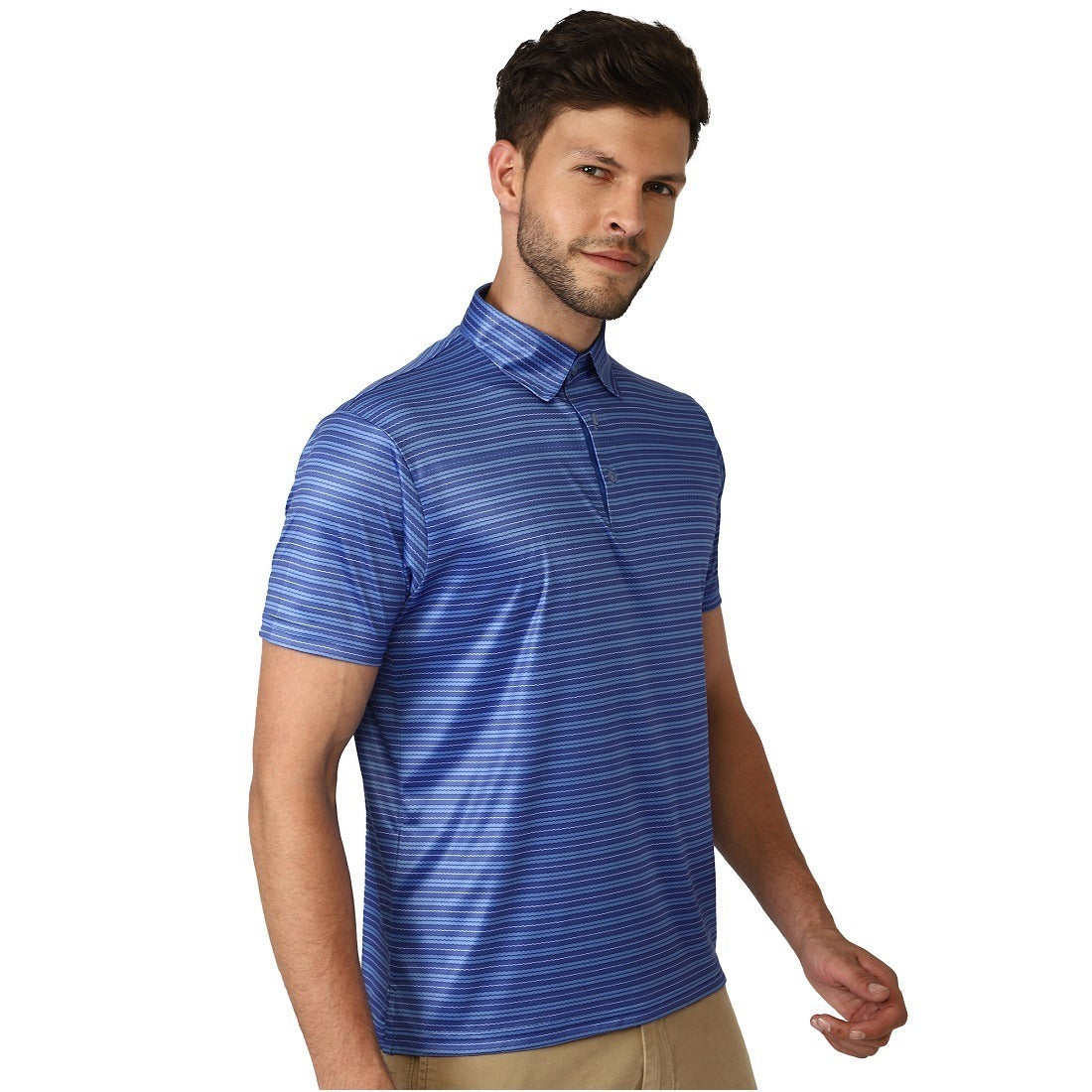 Men’s Polo T-Shirts Blue | Regular Button Down TShirt for Men