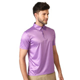 Polka Dots Polo Neck Tshirt for Men’s | Printed Casual T-Shirts Purple