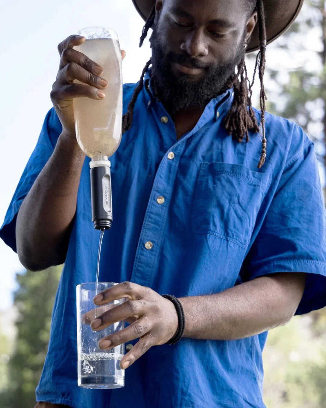 LIFESTRAW Peak Series Collapsible Squeeze 650ml Bottle With Filter - Dark Mountain Grey