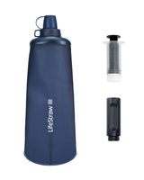 LIFESTRAW Peak Series Collapsible Squeeze 650ml Bottle With Filter - Dark Mountain Grey