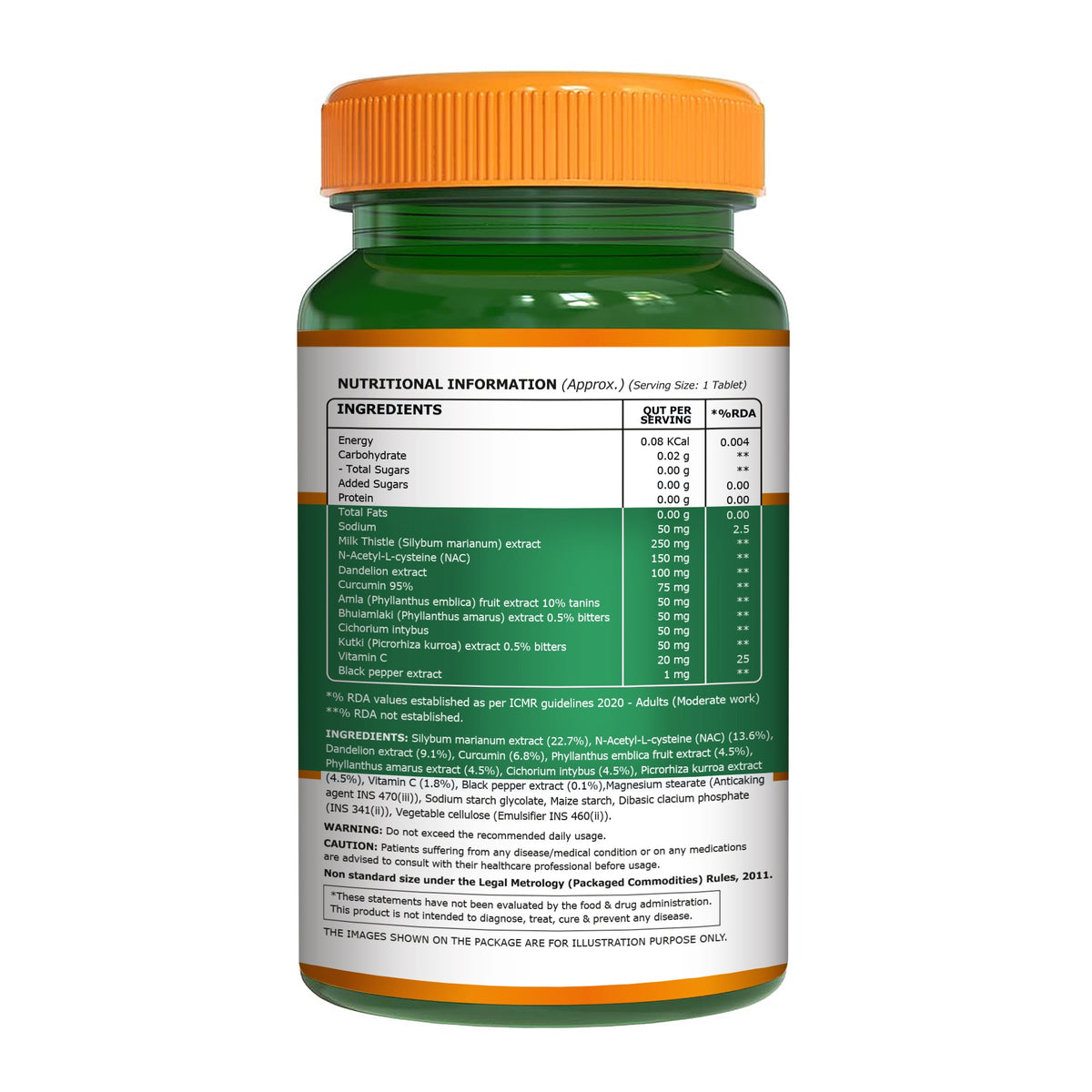 Liver Cleanse Supplements with Milk Thistle |Veg Tablets for Detox