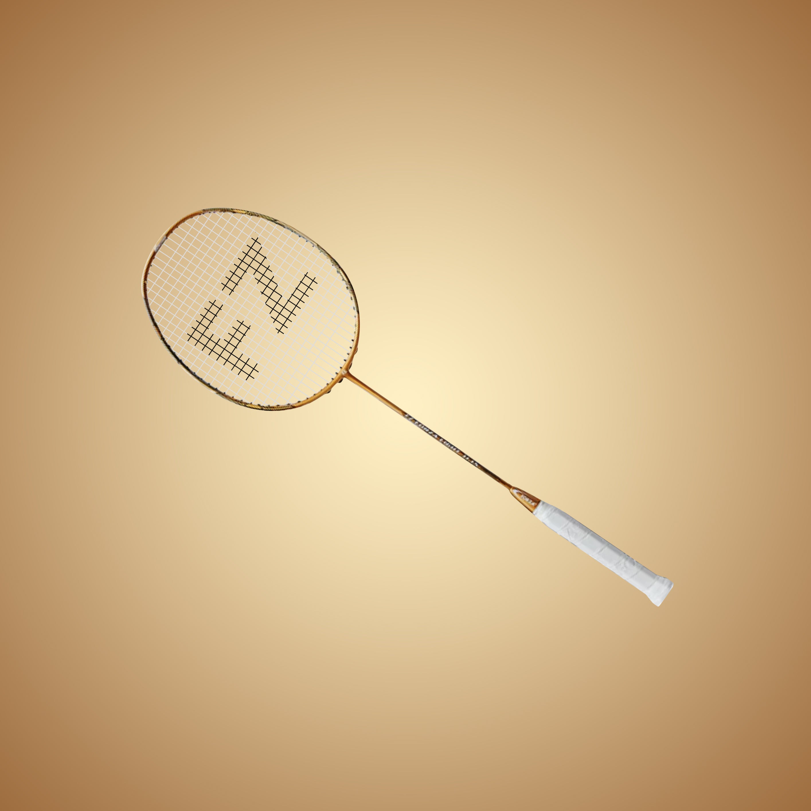 Light 11.1 Stiff Strung Defensive Badminton Racket(Rich Gold)-4U/G5