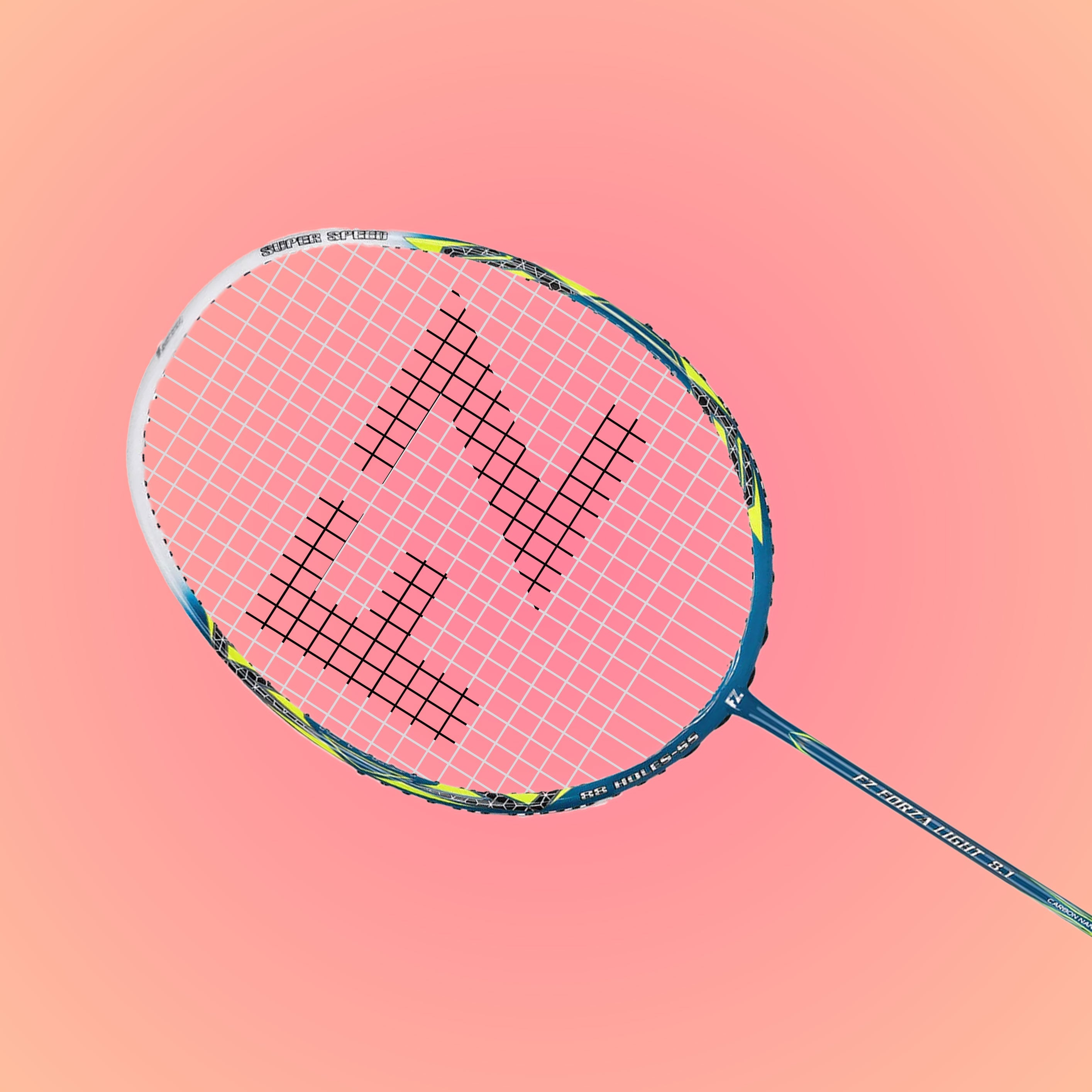 Light 8.1 Strung Badminton Racket (Safety Yellow) -5U/G5
