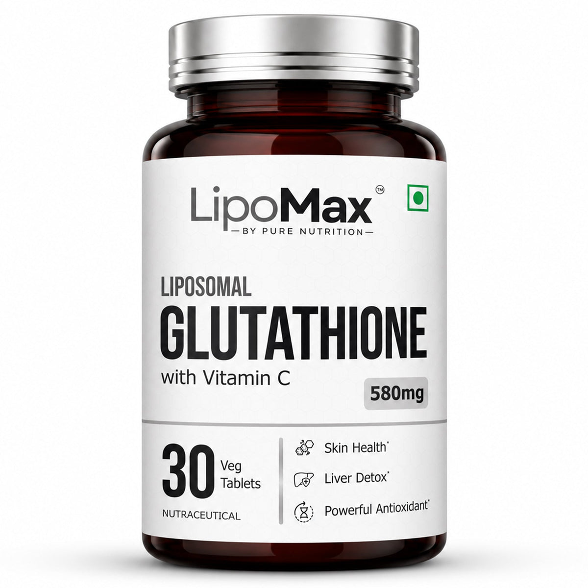 LipoMax Liposomal Glutathione with Vitamin C Skin Radiance & Antioxidant - Nutrition by Pure Nutrition