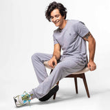 Lounge Life Sleepwear Bottom for Men - Grey Melange