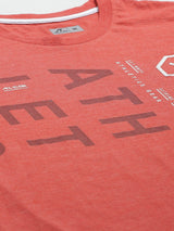 Alcis Men Printed Orange Tshirts