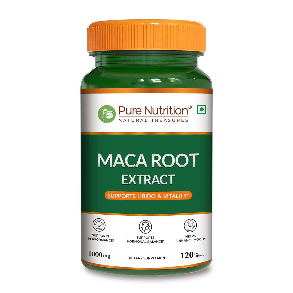 Maca Root Capsules 1000mg | Peruvian Maca Extract | 120 Veg Tablets