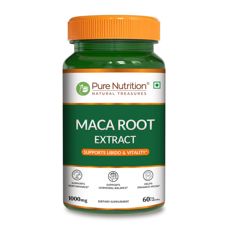 Maca Root Extract Capsules- Veg for Energy, Stamina & Hormonal Balance
