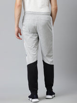 Alcis Men Grey & Black Colourblocked Joggers