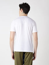 Alcis Men White Printed Round Neck T-shirt