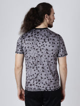 Alcis Men Taupe & Black Printed Round Neck Outdoor Reversible T-shirt