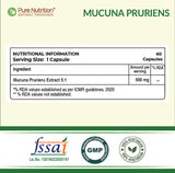 Mucuna Pruriens Extract 500mg  Energy, Vitality & Mood Support | 60 Caps