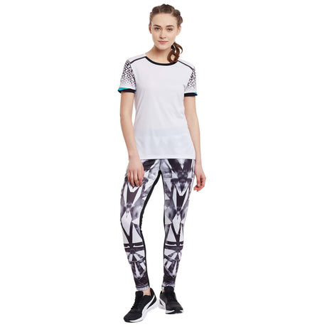 Women White Printed Track Pant | Alcis