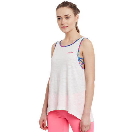 Alcis Women Off-White Solid Tank Top | Alcis