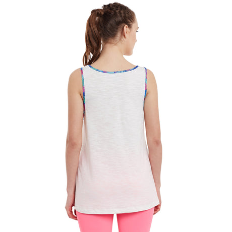Alcis Women Off-White Solid Tank Top | Alcis