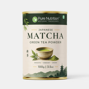 Japanese Matcha Green Tea Powder 100g | Premium Matcha from Japan | Finely Ground Green Tea Powder for Tea, Latte & Smoothies - Nutrition by Pure Nutrition