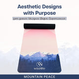 PU & Natural Rubber Yoga Mat - 6mm, Mountain Peace