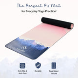 PU & Natural Rubber Yoga Mat - 6mm, Mountain Peace