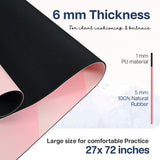 PU & Natural Rubber Yoga Mat - 6mm, Mountain Peace