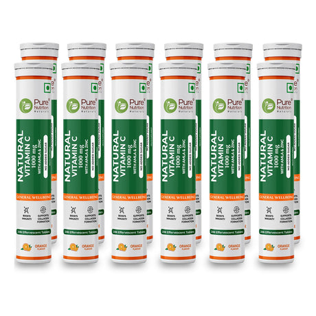 Vitamin C with Amla & Zinc For Immunity & Skin Care |Orange Flavour - 20 Effervescent Tablets
